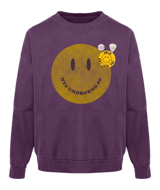 Sweatshirt roller grape "SMILEY" Faites des économies