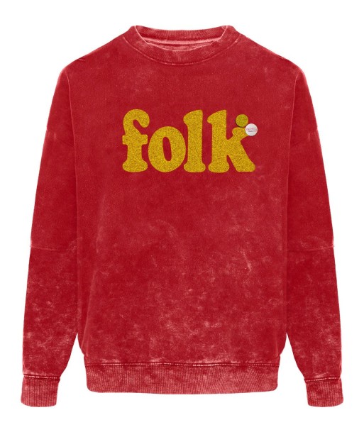 Sweatshirt roller red acid "FOLK" les ctes