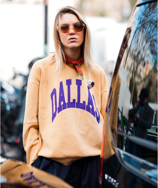 Sweatshirt roller mustard dallas "CITY" les ligaments