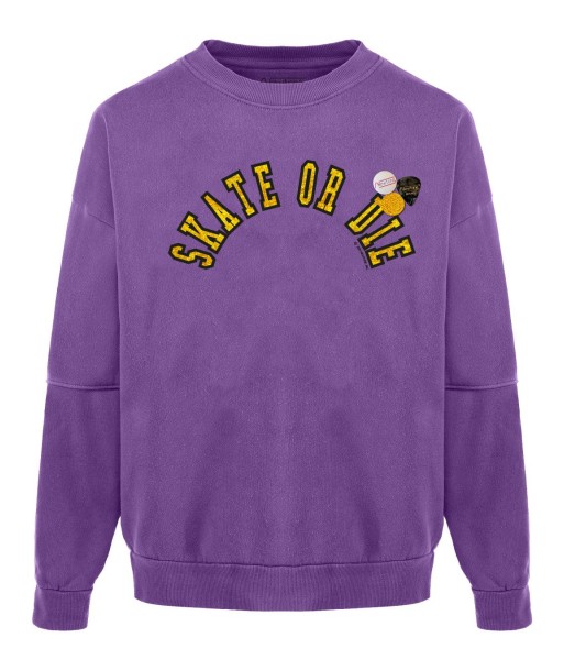 Sweatshirt roller purple "DIE" Amélioration de cerveau avec