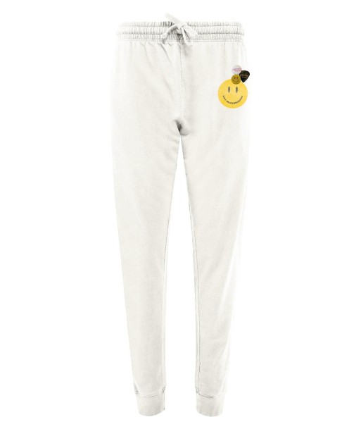 Jogging jogger dirty white "SMILE" le des métaux précieux