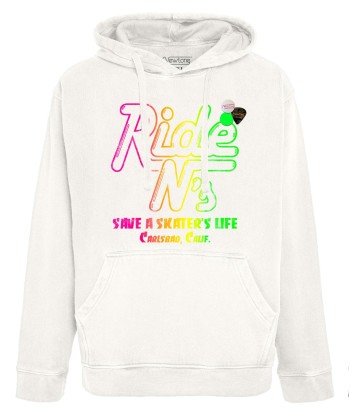 Hoodie jagger dirty white "RIDE" Véritable concentré