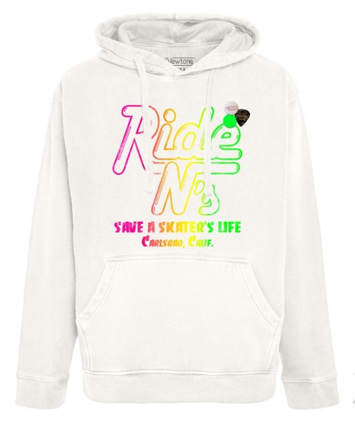 Hoodie jagger dirty white "RIDE" Véritable concentré