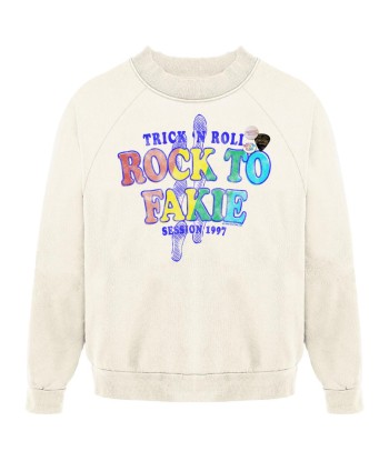 Sweatshirt finger dirty white "FAKIE" Les êtres humains sont 