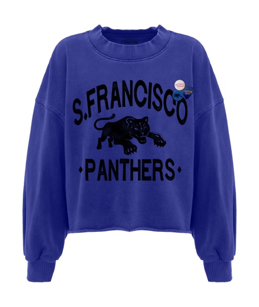 Sweatshirt crop porter flo blue "PANTHERS" shop