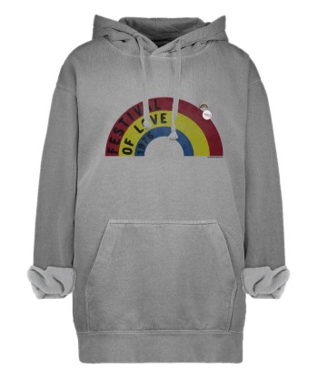 Hoodie jagger grey "LOVE" rembourrage situé sous