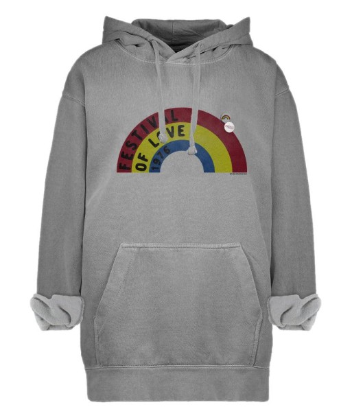 Hoodie jagger grey "LOVE" rembourrage situé sous