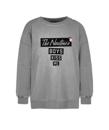 Sweatshirt roller grey "KISS ME" outlet