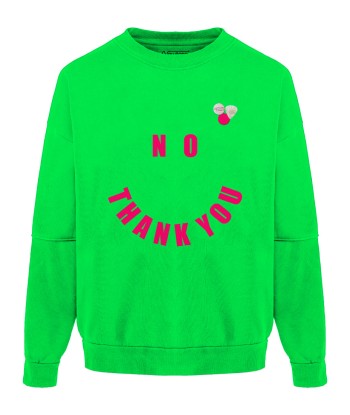 Sweatshirt roller neon green "NO" de France