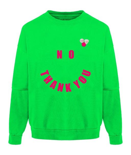 Sweatshirt roller neon green "NO" de France