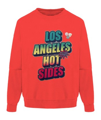 Sweatshirt roller neon orange "SIDES" la colonne vertébrale