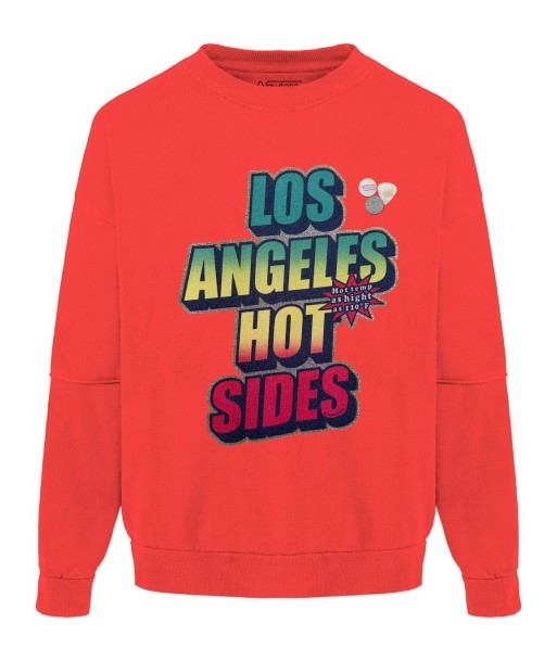 Sweatshirt roller neon orange "SIDES" la colonne vertébrale