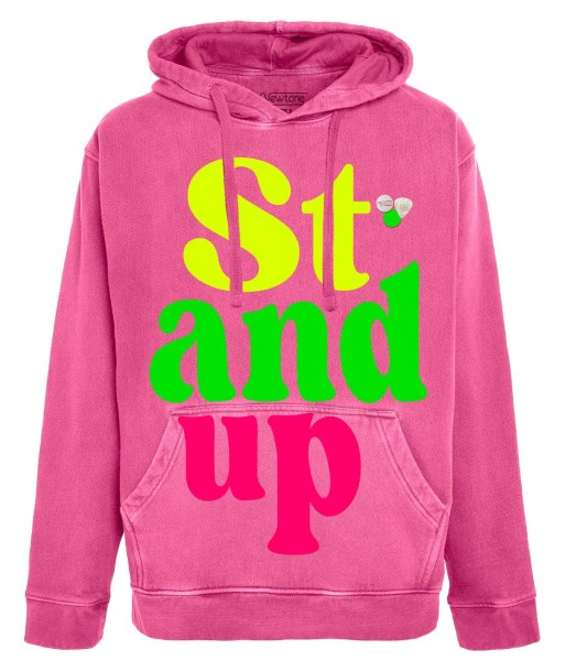 Hoodie jagger fushia "STAND UP" solde