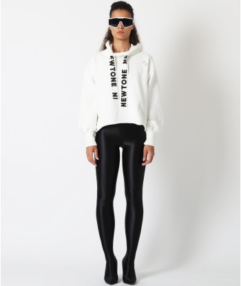 Hoodie crop bloomer dirty white "BLEED" s'inspire de l'anatomie humaine