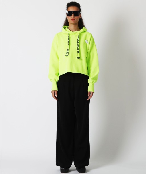 Hoodie crop bloomer neon yellow "BLEED" shop