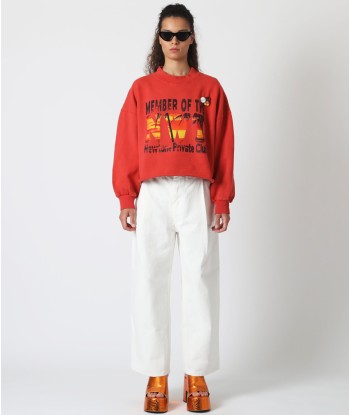 Sweatshirt crop porter blood "SUNSET" basket pas cher