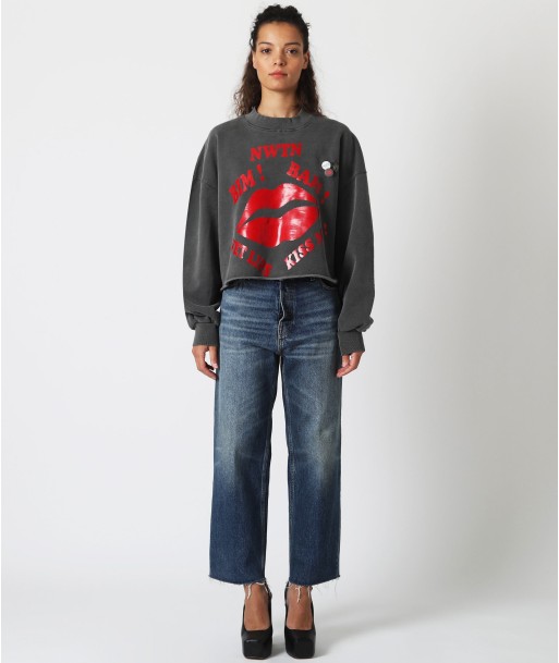 Sweatshirt crop porter pepper "WET LIPS" Vous souhaitez 