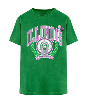 Tee shirt trucker grass "ILLINOIS" soldes