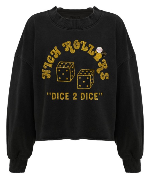 Sweatshirt crop porter night "DICE" votre