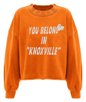 Sweatshirt crop porter burn "KNOXVILLE" Livraison rapide