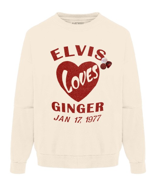 Sweatshirt roller natural "ELVIS" vous aussi creer 