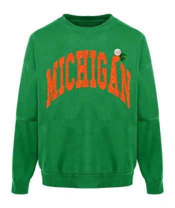 Sweatshirt roller grass michigan "STATE" chez Cornerstreet bien 