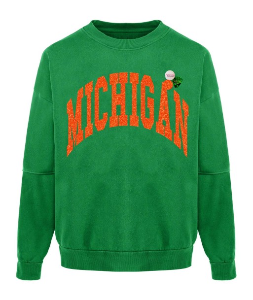 Sweatshirt roller grass michigan "STATE" chez Cornerstreet bien 