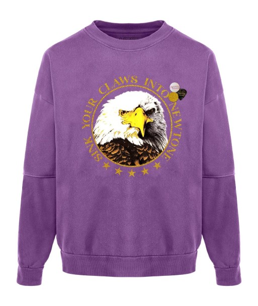 Sweatshirt roller purple "CLAWS" brillant des détails fins