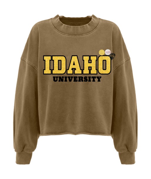 Sweatshirt crop porter havane "UNIVERSITY" Toutes les collections ici