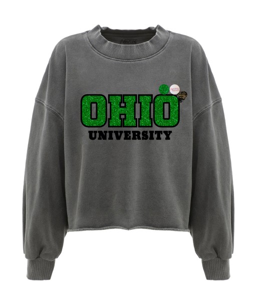 Sweatshirt crop porter pepper "UNIVERSITY" Paris Déstockage Promo