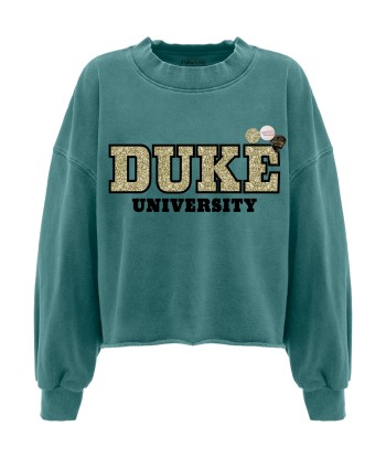 Sweatshirt crop porter forest "UNIVERSITY" pas cher 