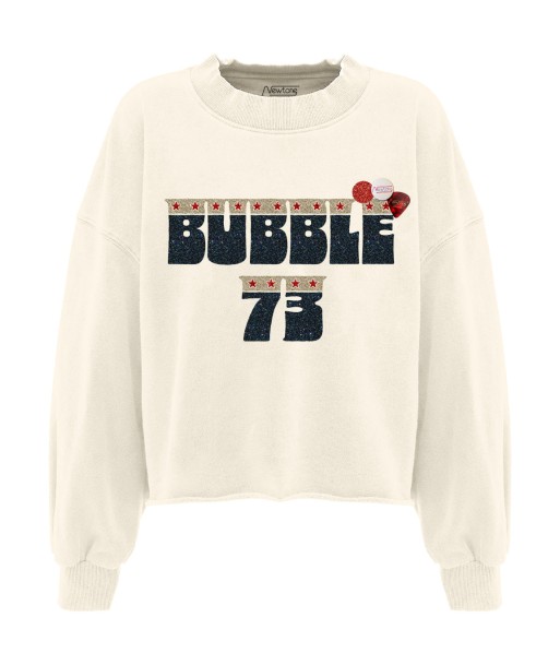 Sweatshirt crop porter natural "BUBBLE" pas cheres