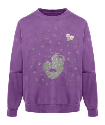 Sweatshirt roller purple "SINGER" Venez découvrir notre 