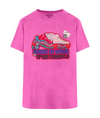 Tee shirt trucker fuschia "HEAVEN" l'évolution des habitudes 