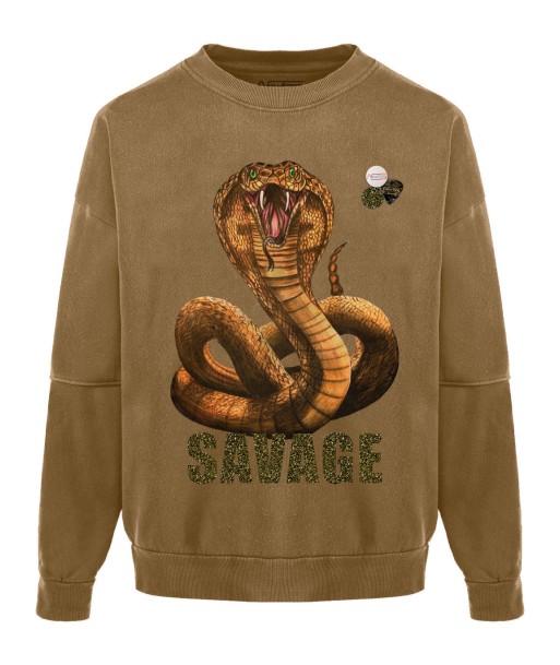 Sweatshirt roller havane "SAVAGE" votre