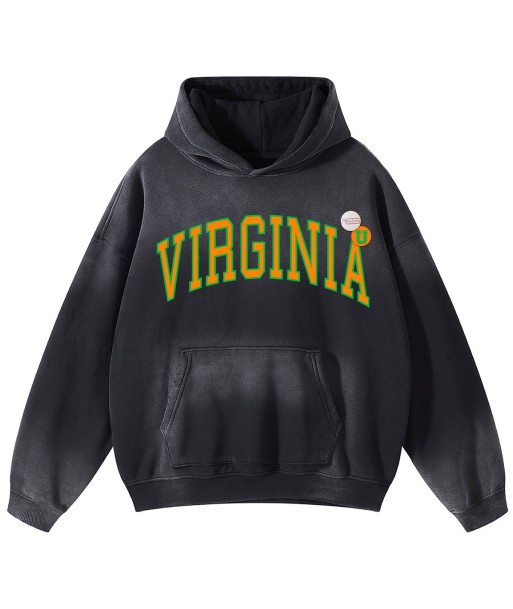 Hoodie skyler vintage black "VIRGINIA" pas cher