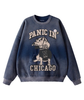 Sweatshirt piper vintage blue "CHICAGO" vous aussi creer 