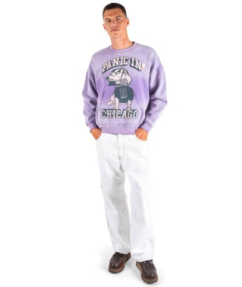 Sweatshirt piper vintage purple "CHICAGO" rembourrage situé sous