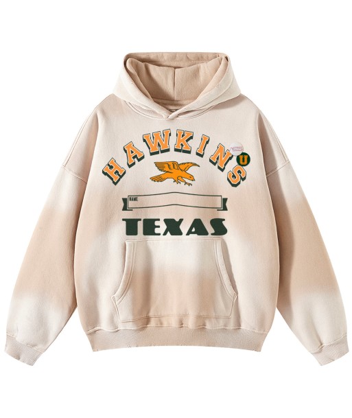 Hoodie skyler vintage natural "HAWKINS" livraison et retour toujours gratuits