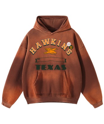 Hoodie skyler vintage brown "HAWKINS" une grave pollution 